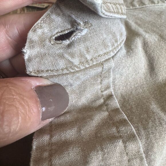 Vintage 1980s banana republic explorer Khaki Button-Up Shirt Hong Kong safari M - Picture 9 of 12